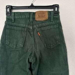Levi’s orange label rare vintage forest green denim jeans 24